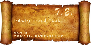 Tuboly Erzsébet névjegykártya